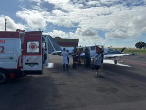 Paciente arapiraquense em estado neurológico grave é transferida para SP por meio de voo aeromédico