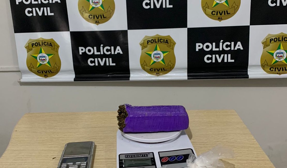 Polícia prende jovem por tráfico de drogas em Rio Largo