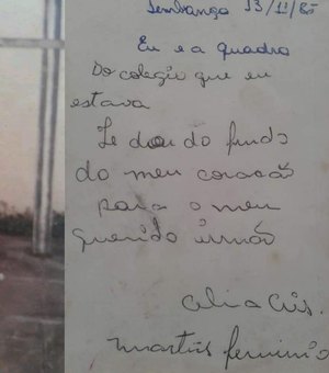 Homem procura irmã em SP apenas com dedicatória que ganhou de presente há 35 anos