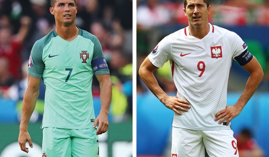CR7 x Lewa: Portugal e Polônia abrem as quartas com choque de matadores