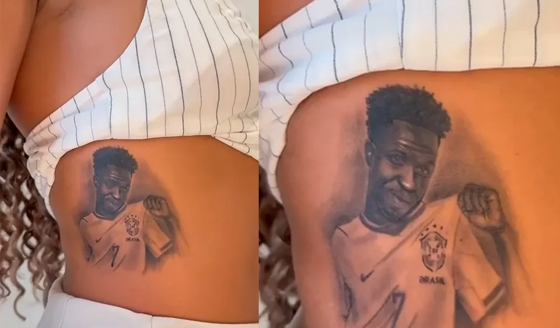 Modelo que tatuou Vini Jr é alvo de fãs de Virginia e se arrepende