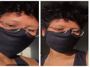 Dona de casa cria máscara de proteção que não embaça as lentes do óculos
