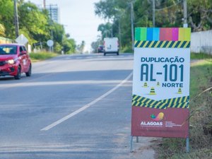 Governador autoriza duplicação da AL 101 Norte entre Garça Torta e Barra de Santo Antônio