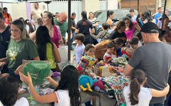 Feira do Desapego foi voltada para alunos do 1º ao 5º ano
