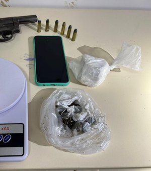 Rotam prende suspeito de tráfico e apreende arma de fogo no Clima Bom