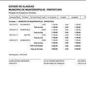 Documento comprova pagamentos de prefeito a filho de juiz em 2015 em Alagoas