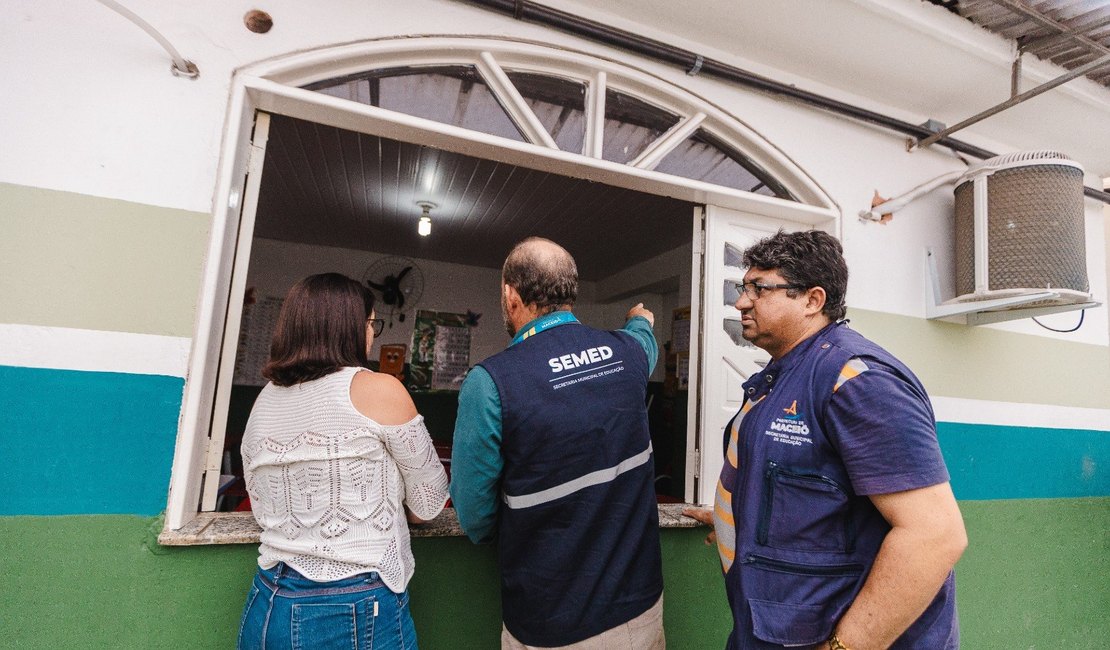 Secretaria de Educação de Maceió intensifica visitas a escolas e creches fortes após chuvas na capital