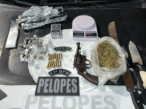 Mais de 78 quilos de entorpecentes e 16 armas de fogo são apreendidos em Alagoas