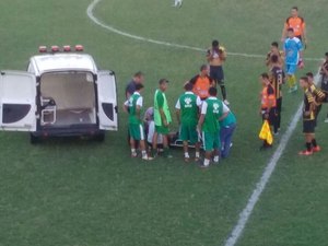 Sub 20: ASA tem jogo adiado; em Coruripe, atleta é levado de ambulância ao Hospital  