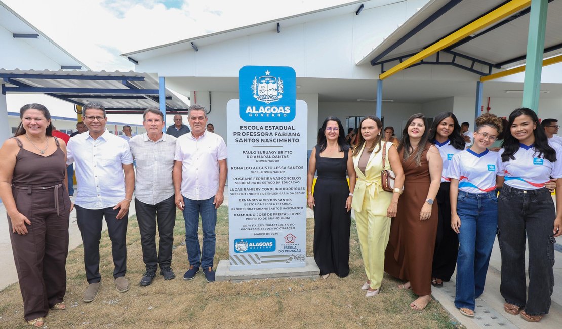 Governo de Alagoas entrega 26ª Escola do Coração em Branquinha com investimento de R$ 12,5 milhões