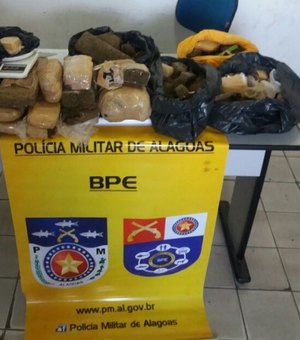 Polícia Militar apreende 20 kg de maconha dentro de residência em grota da capital