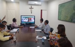 reunião com o Gabinete de Crise do Coronavírus da Prefeitura de Arapiraca