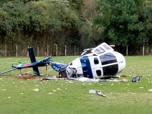 Helicóptero com o governador do ES cai; Paulo Hartung não se feriu