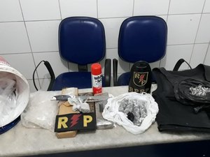 Jovem é preso com mais de 2kg de maconha e crack na periferia de Maceió