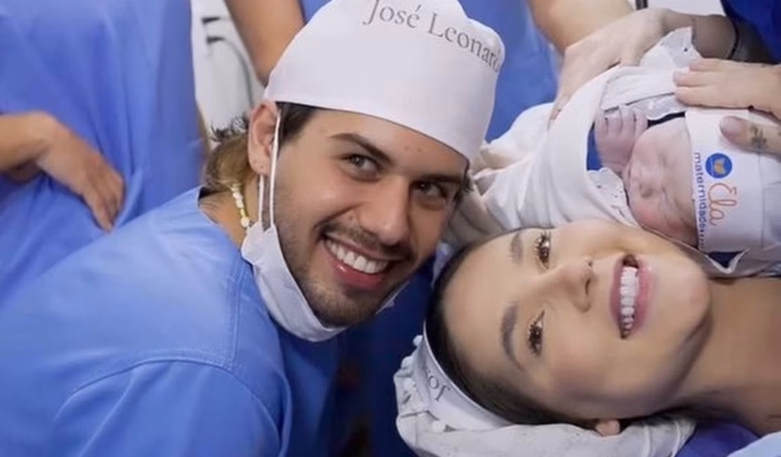 Virginia e Zé Felipe mostram rosto de José Leonardo pela primeira vez