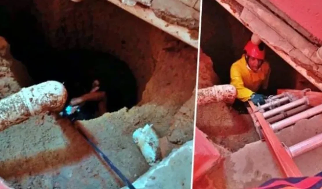 Idosa é resgatada após queda em fossa dentro de residência em São Miguel dos Campos