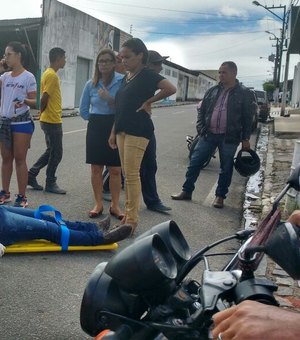 Funcionário de distribuidora de gás sangra pela boca após sofrer acidente