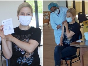 Paula Toller é vacinada contra a Covid-19 no Rio de Janeiro: 'Liberdade'