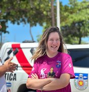 Cibele Moura participa de evento da PM em homenagem ao Dia da Mulher na orla de Maceió