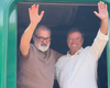 [Vídeo] Prefeito e ministro acompanham primeiro teste do VLT de Arapiraca