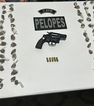 Suspeito de tentativa de homicídio é preso com arma e drogas na zona rural de Arapiraca