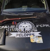 Polícia apreende armas e drogas em Joaquim Gomes
