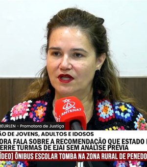 ‘Não podemos encerrar turmas só porque não têm alunos suficientes’, diz promotora sobre EJA