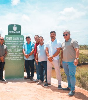 Prefeito Déo inaugura pontes na zona rural de Japaratinga