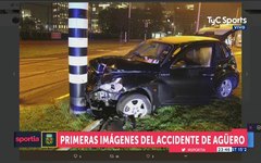 Imagens do acidente com o jogador Aguero, da seleção argentina