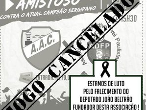 Coruripe cancela amistoso após falecimento de João Beltrão