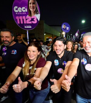 Ceci faz grande caminhada em Atalaia ao lado de Arthur Lira, Alvinho e lideranças políticas
