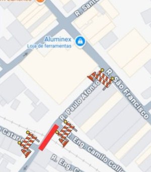 Trecho da Rua Paulo Afonso será interditado para obras do VLT em Arapiraca