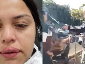 Ex-patrão atira soda cáustica contra o rosto de faxineira