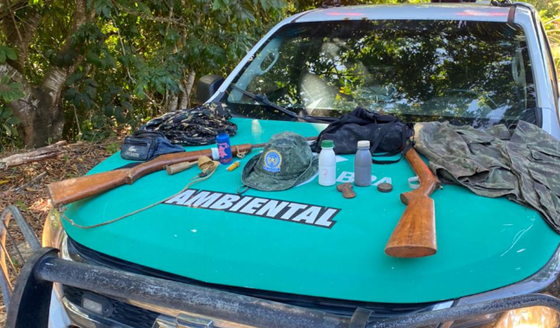 Polícia Militar apreende armas e apetrechos de pesca em Marechal Deodoro