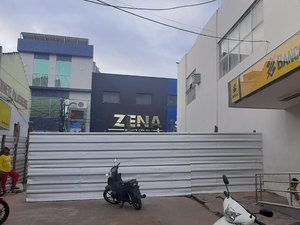 Reforma na rua em frente ao Banco do Brasil em Palmeira prejudica comerciantes