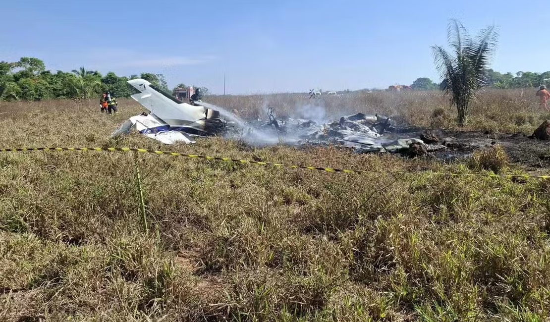 Avião de pequeno porte cai em região isolada de MT e deixa três mortos