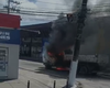 Caçamba é destruída por incêndio no Tabuleiro do Martins, em Maceió