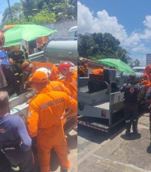 Homem tem mão esmagada após ficar preso em equipamento de construção