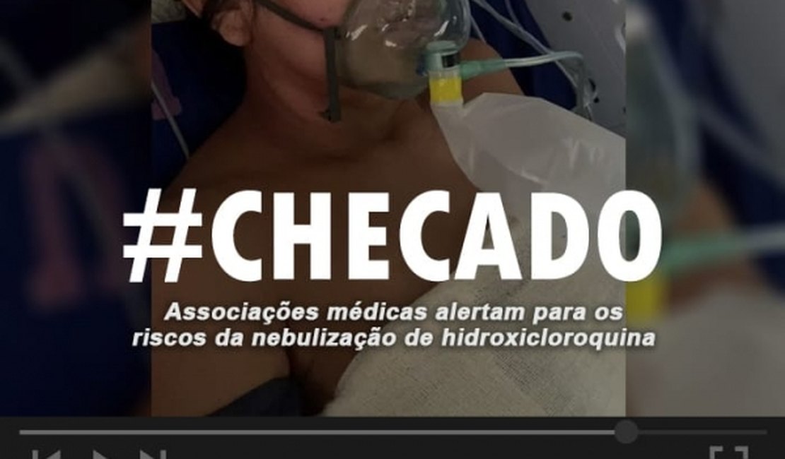 Não existem estudos sobre a nebulização de hidroxicloroquina; especialistas alertam para os riscos