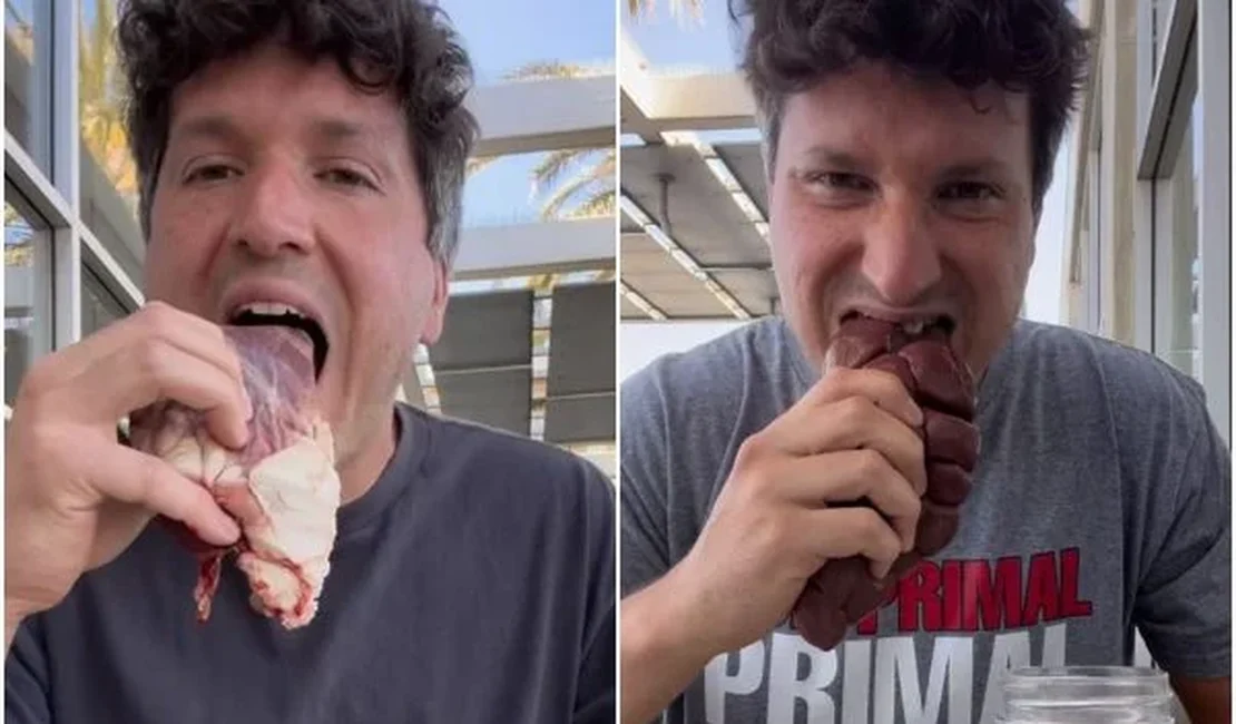 Devorador de carne crua, influencer preocupa fãs: “Enlouqueceu”; vídeo