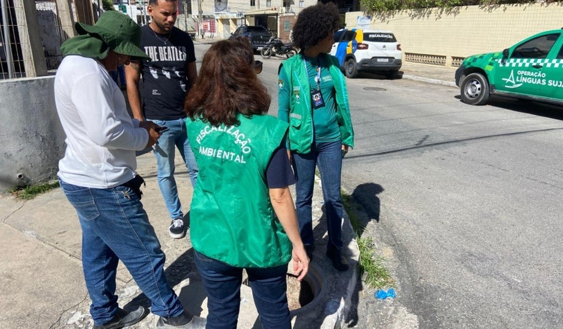 Operação Língua Suja identifica ligação ilegal de esgoto da BRK na Jatiúca