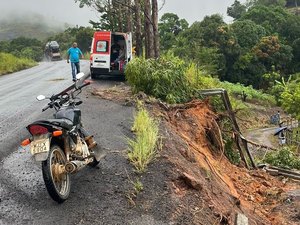 Homem de 61 anos fica ferido após capotamento de caminhão em Joaquim Gomes