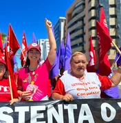 Teca Nelma participa de mobilização por justiça fiscal e direitos trabalhistas nesta sexta (8)