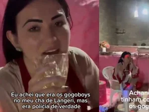 Noiva confunde policiais com dançarinos eróticos durante chá de lingerie e vídeo viraliza