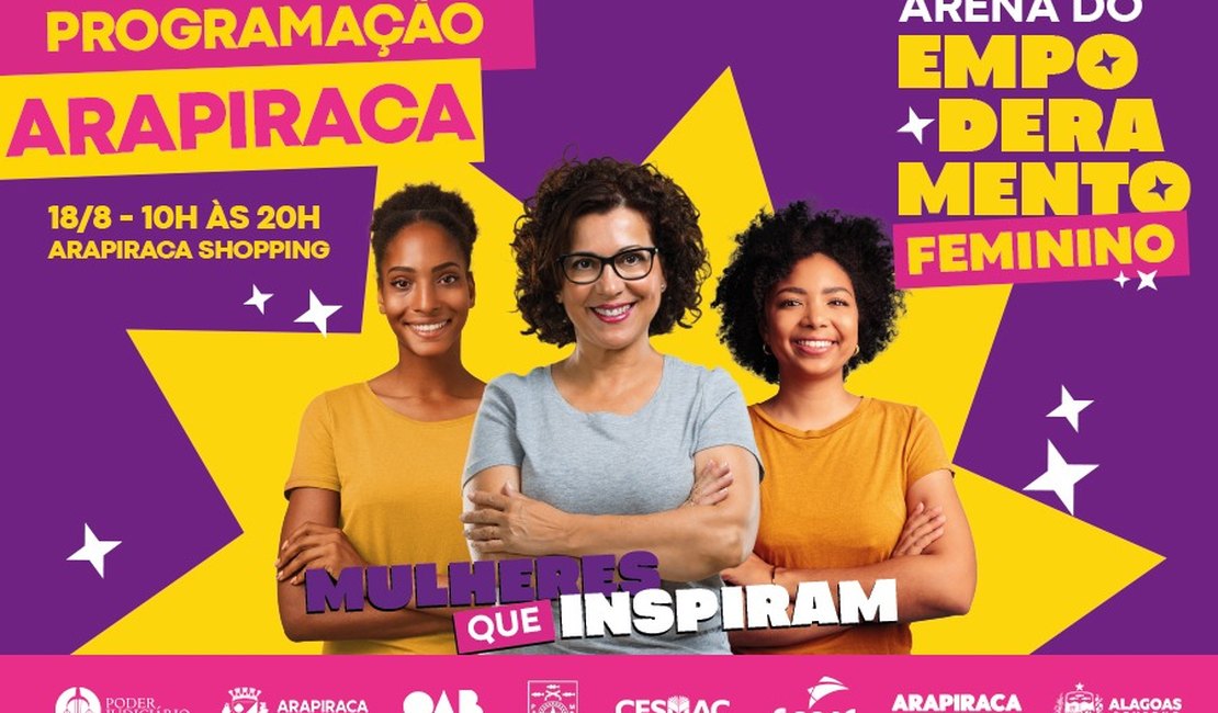 ‘Arena do Empoderamento’: Justiça leva serviços às mulheres ao Arapiraca Shopping