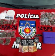 Jovem é preso com drogas dentro de casa na cidade de Messias