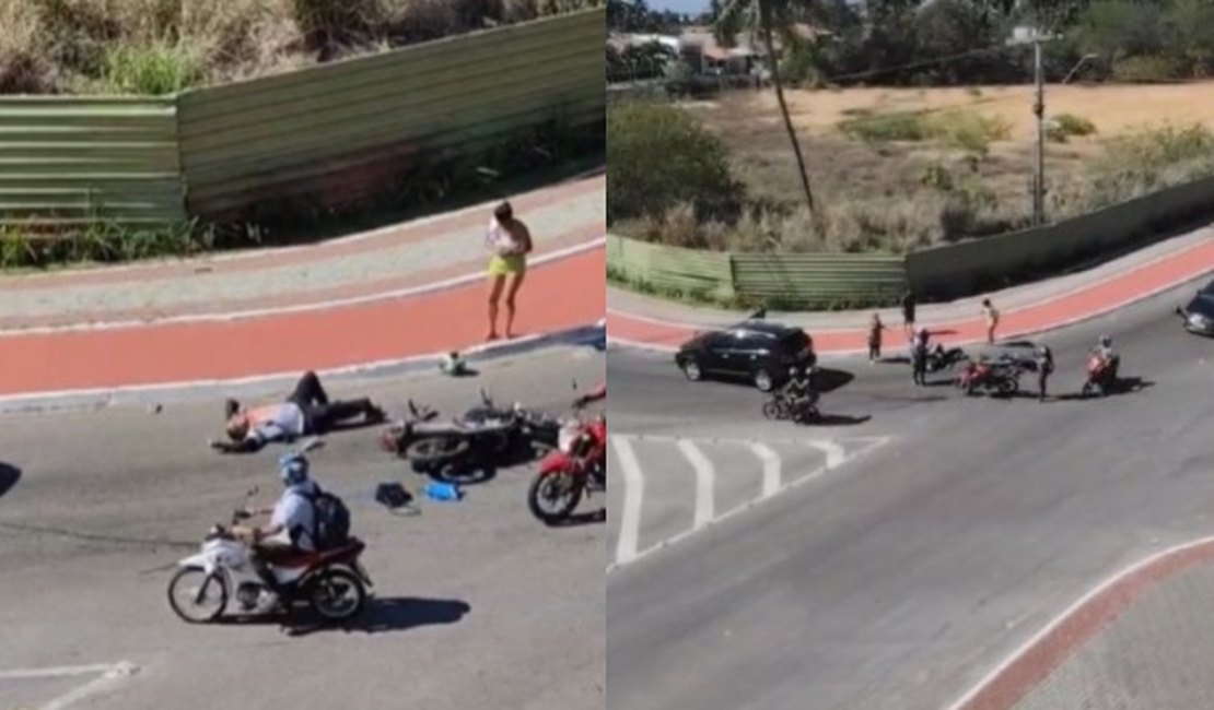 Motociclista tem pé esmagado por carro após colisão na Barra de São Miguel