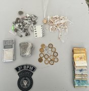 Casal é preso por tráfico de drogas no bairro Manoel Teles, em Arapiraca