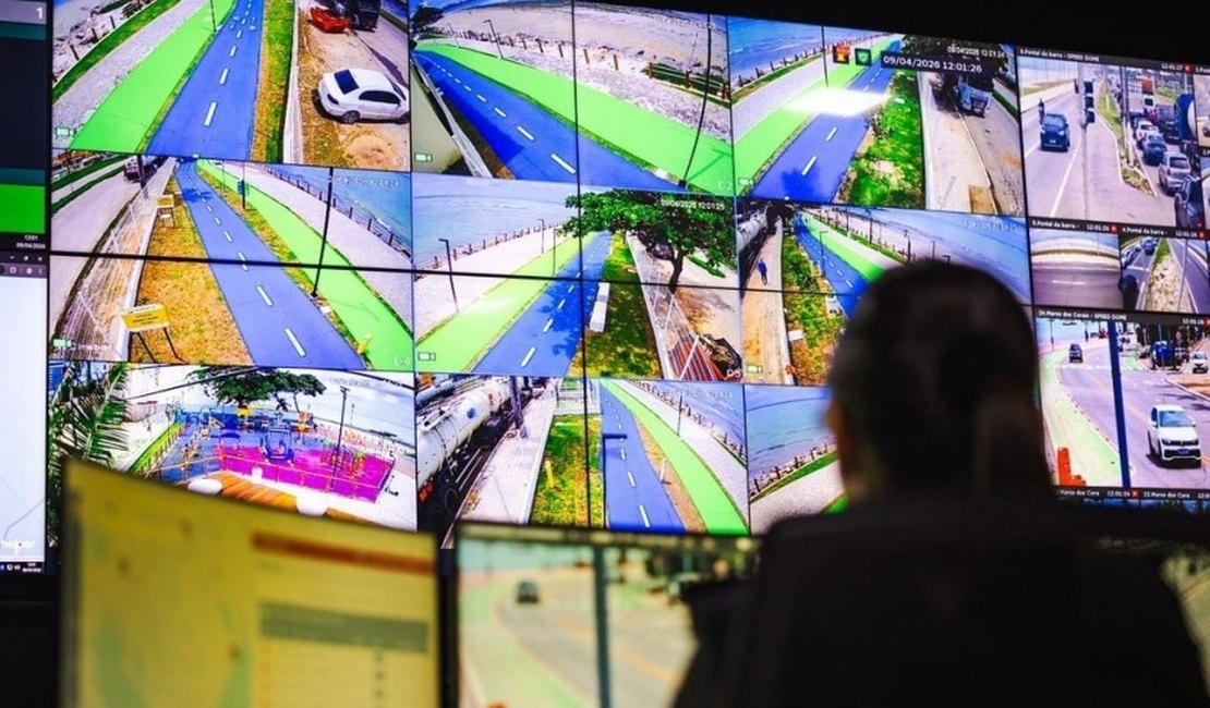 Câmeras de videomonitoramento reforçam segurança na nova orla de Maceió