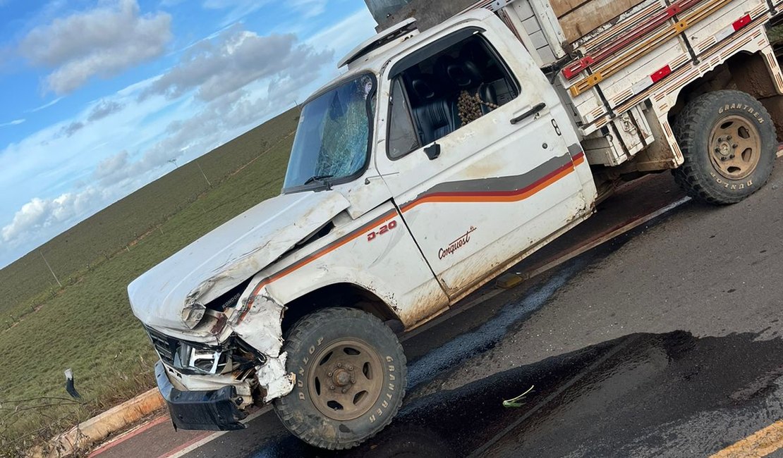 Motocicleta se choca contra caminhonete em Taquarana; piloto não resistiu